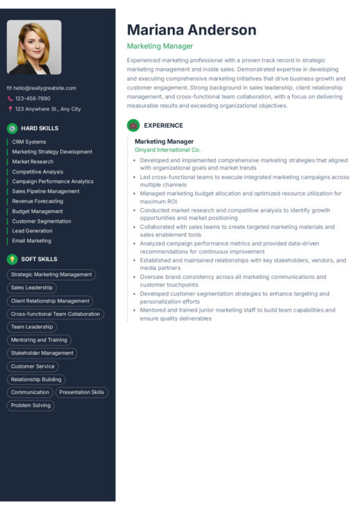 Barnett CV template