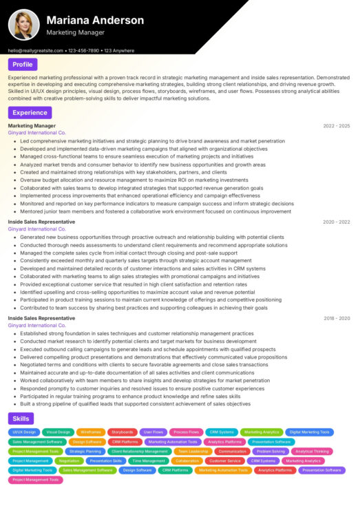 Creative CV template